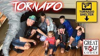 Hiding From REAL Tornado at Great Wolf Lodge!!