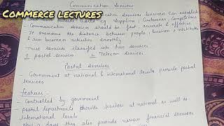 Postal services (communication services) class 11 business studies || business services