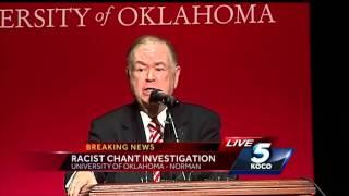 University of Oklahoma President David Boren discusses situation with fraternity