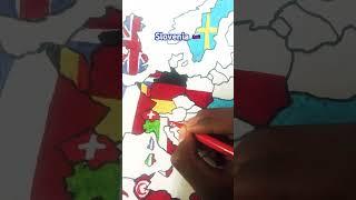 drawing Slovenia map | Drawing world map part 71 #mapdrawing #slovenia #shoot