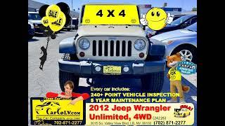 2012 Jeep Wrangler Unlimited, 4WD