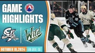 AHL HIGHLIGHTS | San Jose Barracuda vs. Iowa Wild | Oct. 19, 2024