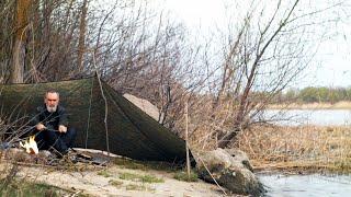 Solo hike in strong wind, fishing without fish