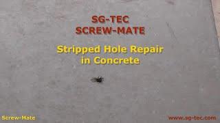 Stripped Hole Repair Concrete Wood