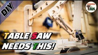 Now my Table Saw is Safer and Cleaner! /Building The Best Overarm Dust Collection /DIY /Woodworking