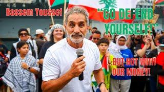 Bassem Youssef live at One Year Protest in San Diego