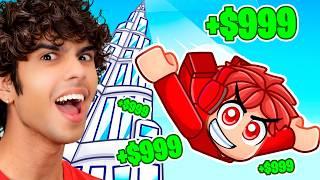 Making INFINITE MONEY in Roblox Climb and Jump Tower