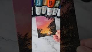 Easiest way to paint a sunset / acrylic painting ideas