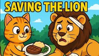 Small Cat Saves a Lion & Cooks a Meal?! Unbelievable Kindness! 
