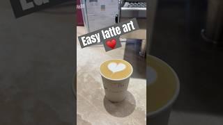 Latte art heart ️ for beginners Barista | #shorts #youtubeshorts #coffee #art #viralvideo #youtube