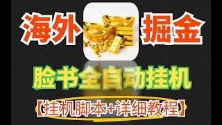 海外掘金脸书全自动挂机项目，单窗口一天35+可无限放大【挂机脚本+详细教程】