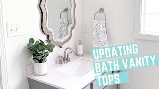 Updating Our Bathroom Vanity Tops