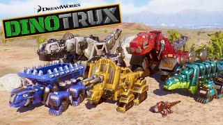 DINOTRUX Jurassic Adventure, Rampage and Battle - Ty Rux, Ton Ton, Dozer, Garby, Waldo and D-Structs