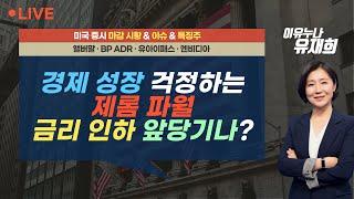 [미국 마감] 경제 성장 걱정하는 제롬 파월...금리인하 앞당기나 / 엔비디아, 좋은 시절 안 끝났다이유누나 라이브 (2407010)