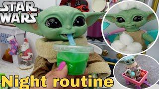 Night Routine of Baby Yoda Galactic Snackin Grogu