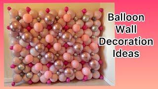 Balloon wall decoration ideas | Balloon decoration |Balloon decoration on wall wall decoration ideas