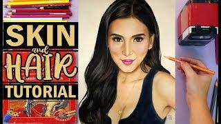 How to Color Skin Tone and Hair Tutorial Using Color Pencil | Tagalog