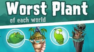 The worst plant of each world. (PvZ2)