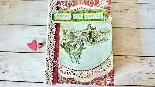 Christmas Junk Journal Flip Through Vintage Inspired