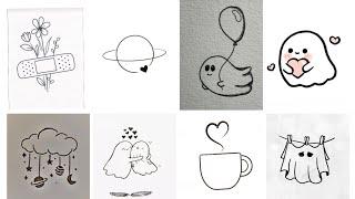 mini drawings |cute mini drawing ideas|cute drawings for beginners|mini doodles ideas #drawingideas