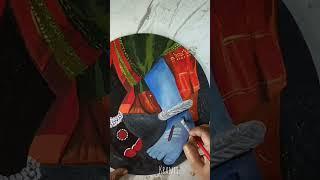 Shiv shakti  #shivshakti #shiv #painting #roundcanvas #acrylicpainting #shakti #god #godess #devine