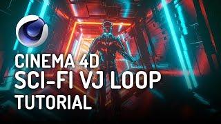 SCI-FI VJ Loop Tutorial Using Octane Render in Cinema 4D