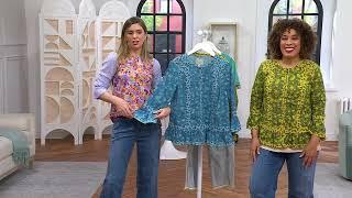 LOGO Lab by Lori Goldstein 3/4 Sleeve Crew Neck Bed Jacket on QVC