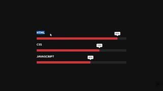 Animated Progress Bar (Skills Bar) Design Using HTML & CSS Only in 2021