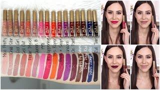 Too Faced Melted Matte Lipstick | Review + Lip Swatches | 16 Shades