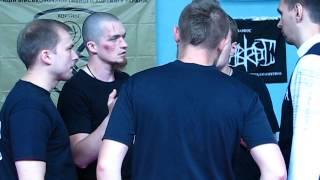 Military Sports Horting. Club knife and cane fight. National professionally applied sport of Ukraine