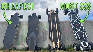 Testing the CHEAPEST to MOST EXPENSIVE electric skateboards from Meepo