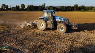 New Holland T8.390 + Ermo Levante 7 CORNI | PRIMO IN UMBRIA | PREPARAZIONE TRRENO 2020 |DRONE VIDEO