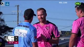 Trainer calls Touchy a cheat and is sent off. QRLBears v Seagulls