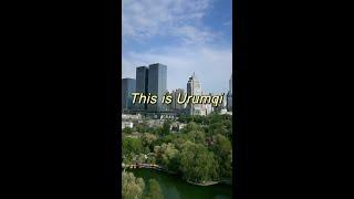 Aerial view of Urumqi in China's Xinjiang