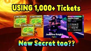 I USED OVER 1,200 TICKETS IN THE NEW UPDATE ANIME DEFENDERS!!