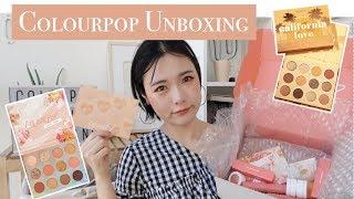 [Colourpop Unboxing] 新彩妆开箱刷色+上脸；超粉嫩桃子系Sweet Talk眼影盘 | 闪瞎眼人鱼眼影 | Makeup Haul | 学生党彩妆 | 彩妆开箱