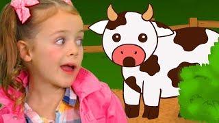 Learn Animal Sounds | Moo Cow Song | Learn Animals