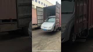 Simple & Easy Way To Unload A Scrapped Vehicle From A Container !