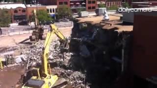 Bird's eye view of old Daily Camera building demolition #boulder @dailycamera