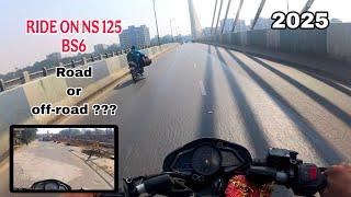 Daily ride on ns125 | Surat me metro ki vaje se road bohot khara he| #ns #pulsarns#metro#surat#2025