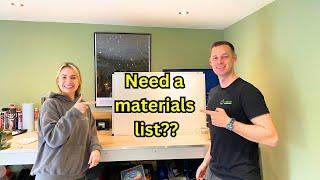 FULL GARDEN ROOM MATERIALS LIST AND COMPLETE BUILD  MEASUREMENTS TO KEEP UNDER PERMITTED DEVELOPMENT