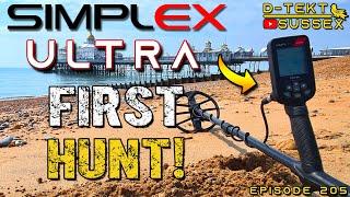 First Hunt with the new Simplex Ultra! | Dry and Wet Sand | Beach Detecting | Settings | Episode 205