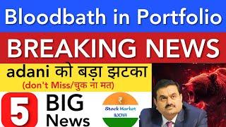 BLOODBATH IN PORTFOLIO  SHARE MARKET LATEST NEWS TODAY • TOMORROW ANALYSIS • STOCK MARKET INDIA