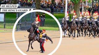 HE HELPED THE KING'S GUARD AT THE TROOPING THE COLOUR COLONEL'S REVIEW 2025
