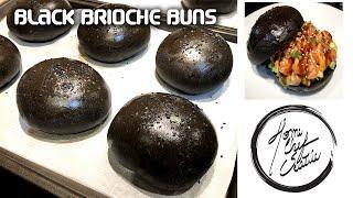 BLACK BRIOCHE BUNS - Squid Ink Burger Buns