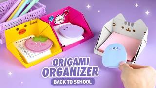 Origami Paper Box Cat Pusheen | How to make paper organizer