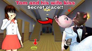 There HORROR Tom talking wife Angela HORROR On the roof girl secret SAKURA SCHOOL SIMULATOR MOVE