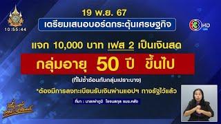 ‘เผ่าภูมิ’ แย้มแจก ‘เงินหมื่นเฟส 2’ คนอายุ 50 ปีขึ้นไป เตรียมชงบอร์ดกระตุ้นเศรษฐกิจ 19 พ.ย.นี้