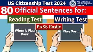 NEW 2024 - USCIS OFFICIAL English Reading and Writing Test for US Citizenship Interview