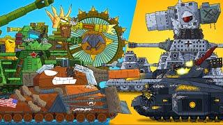 THE BIG BATTLE OF ALL THE IRON MONSTERS! - Cartoons about tanks